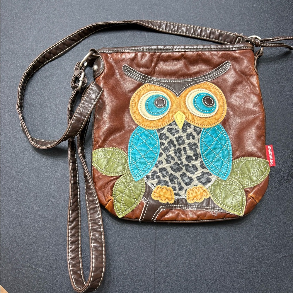 UNIONBAY Brown Crossbody Bag with Owl Design